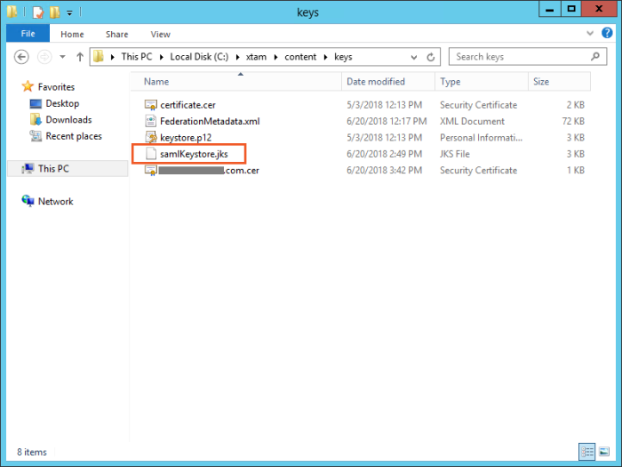 PAM-ADFS-samlKeystore-File-Generated