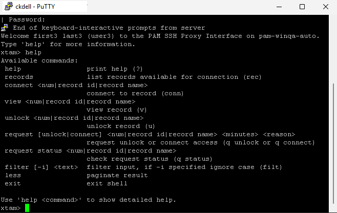 PAM-SSH-Proxy-Interface-Help-Command