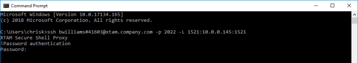 FAQ-XTAM-SSH-Tunnel-Command-Password